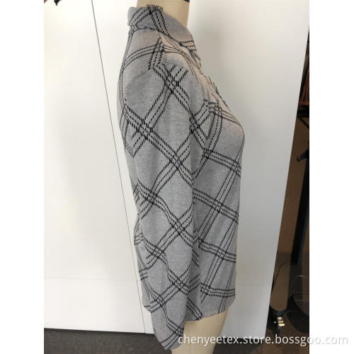 Grey temperament long sleeve shirt